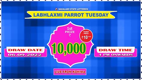 LABHLAXMI PARROT TUESDAY LOTTERY LIVE TODAY 4 PM .